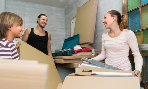 Household furniture being moved safely during Barnes removals