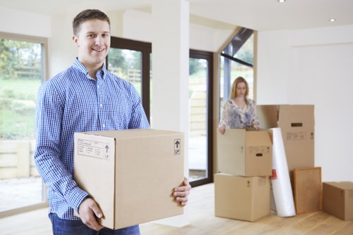 Moving day preparation for house removals in Barnes
