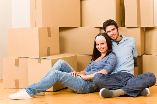 Mobile storage used during a home renovation in Barnes